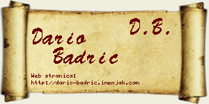Dario Badrić vizit kartica